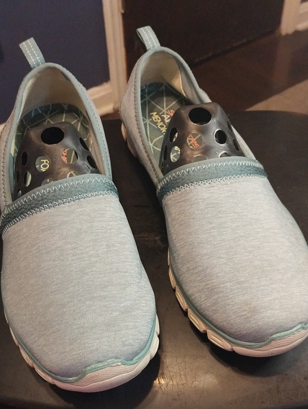 Skechers Women's Light Blue Slip-On Athletic Shoes